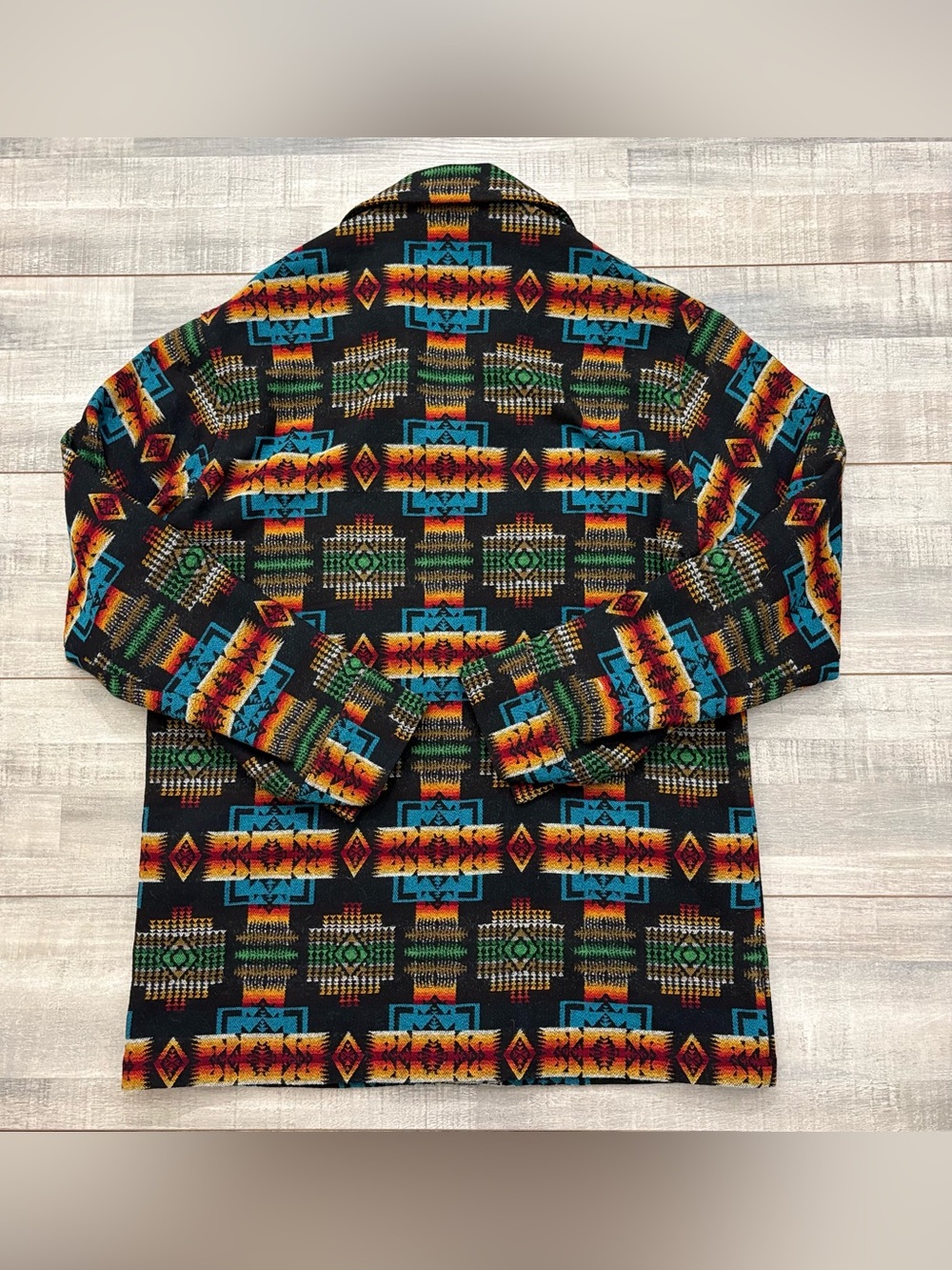 Pendleton Wool Shirt Jacket Chief Joseph Mens M Buffalo Nickel Buttons Aztec - Picture 13 of 16